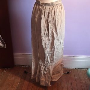 Small Flax Maxi 100% Linen Skirt EUC